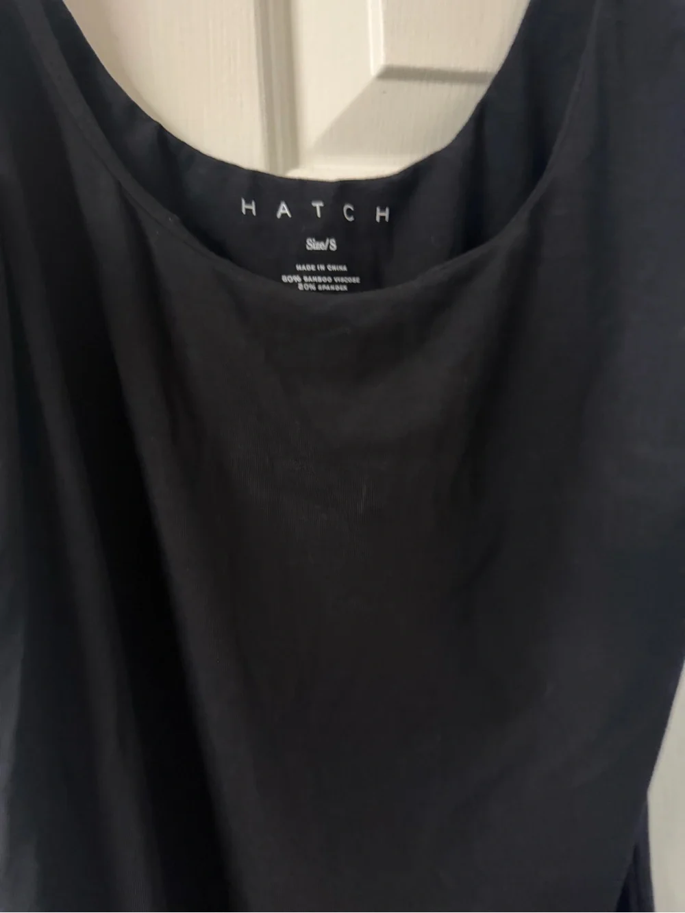 HATCH Black Scoop Neck Maternity Tank Dress